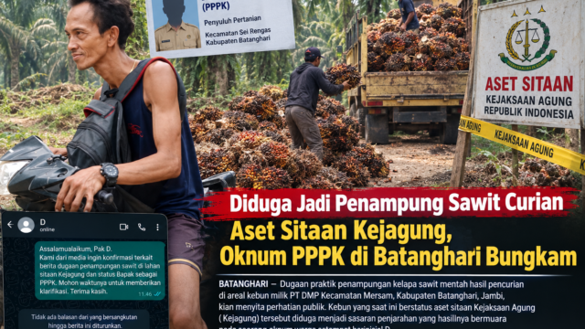 Diduga Jadi Penampung Sawit Curian Aset Sitaan Kejagung, Oknum PPPK di Batanghari Bungkam